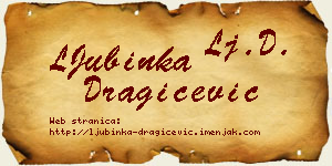 LJubinka Dragičević vizit kartica